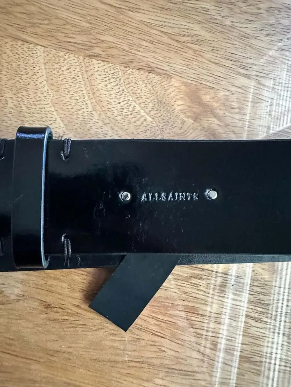 AllSaints 42mm Eyelet Grommet Leather Belt